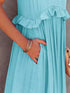 'Galatea' Ruffled Sleeveless Maxi Dress - Celes Fashion